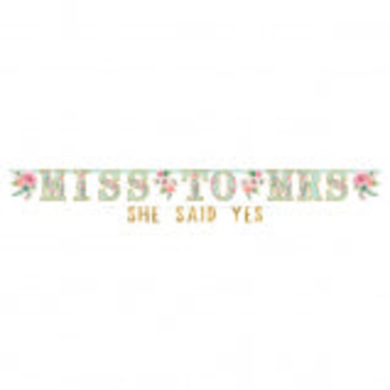 FROM MISS TO MRS LETTER BANNER