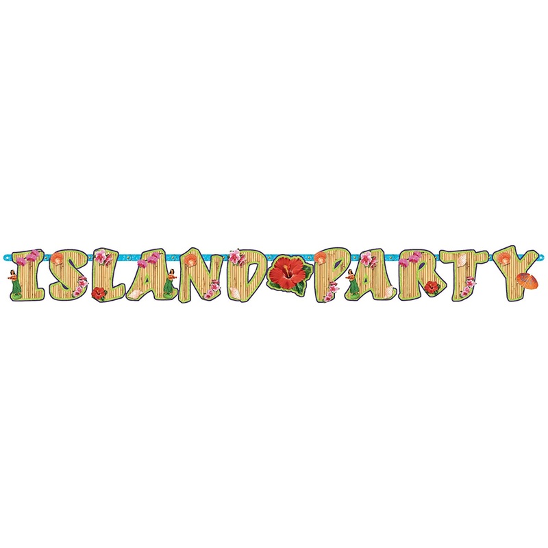 Island Party Luau Letter Banner