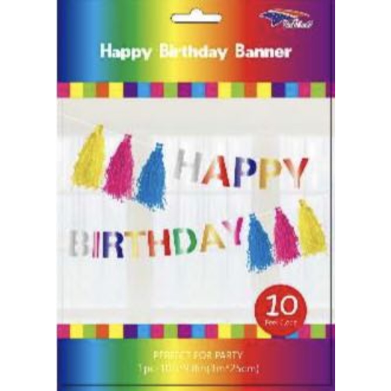 MULTICOLOR HAPPY BIRTHDAY BANNER