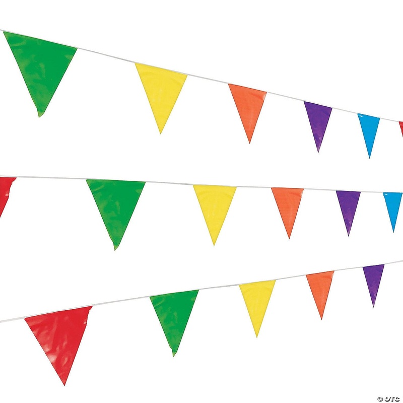 Multicolor Pennant Banner 100