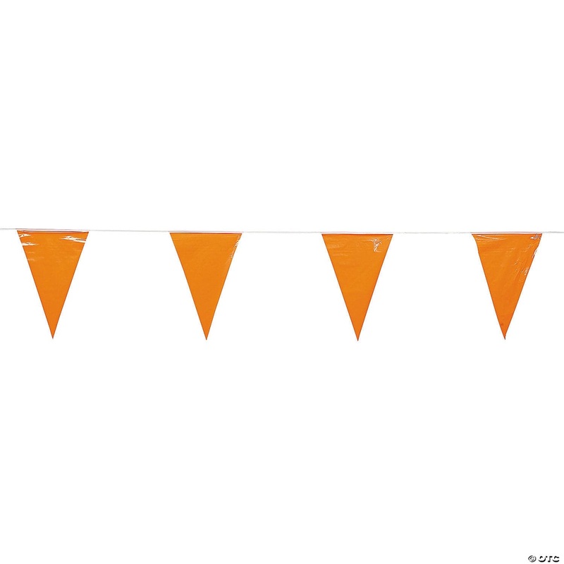 Orange Pennant Banner 100