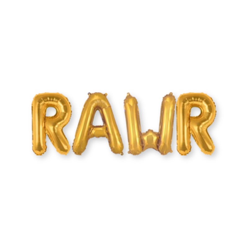 RAWR Gold 16" Balloon Banner Set