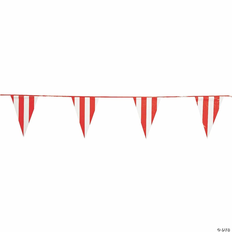 Red & White Pennant Banner