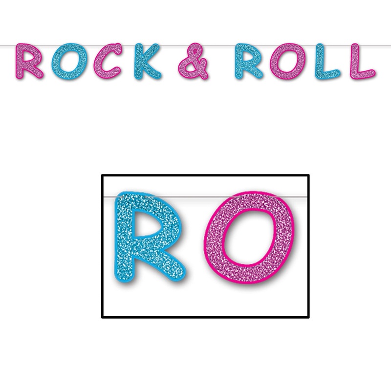 Rock & Roll Glitter Banner