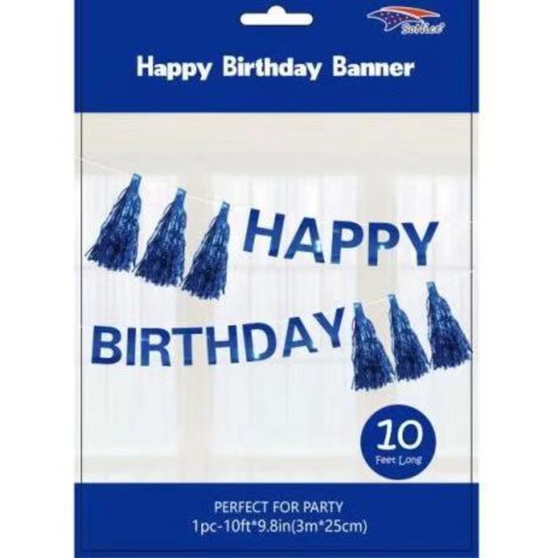 ROYAL BLUE HAPPY BIRTHDAY BANNER