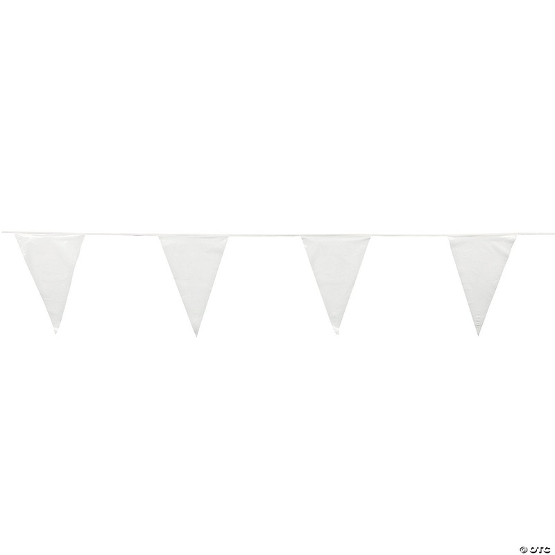 White Pennant Banner 100