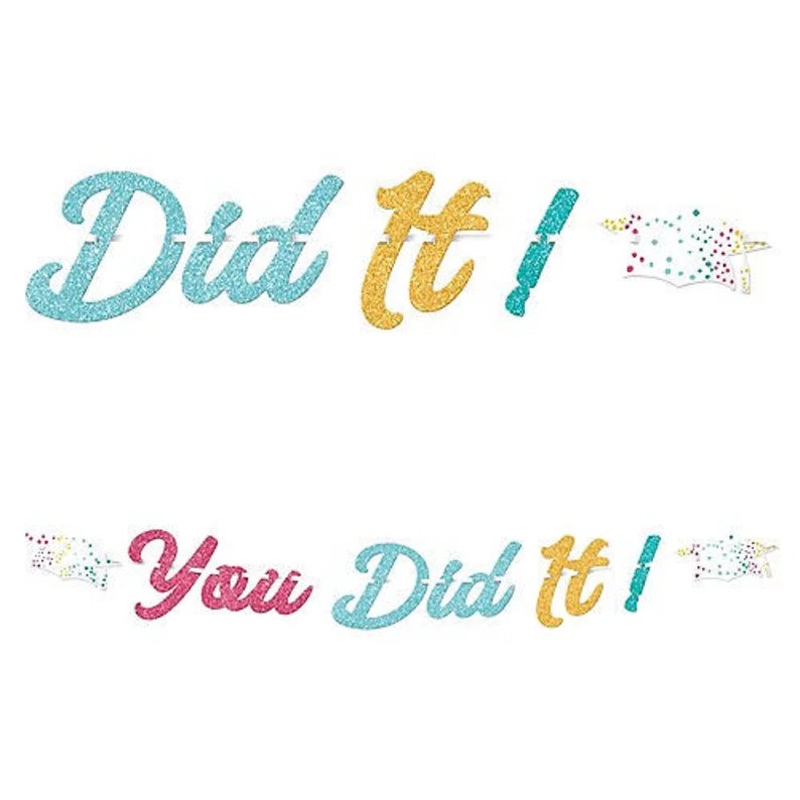 YOU DID IT RAINBOW BANNER