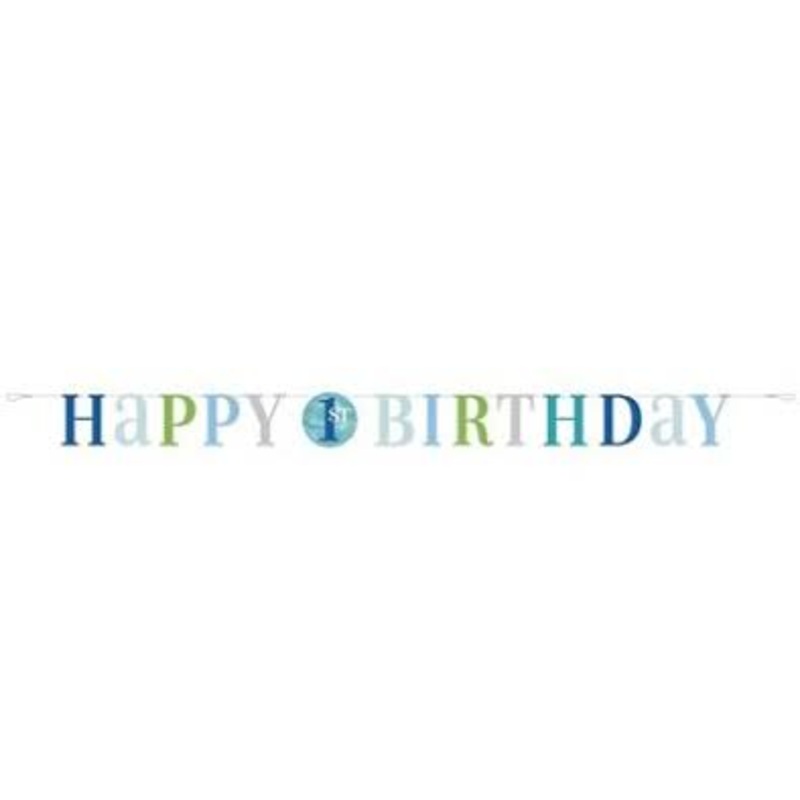 1st Birthday Boys Banner