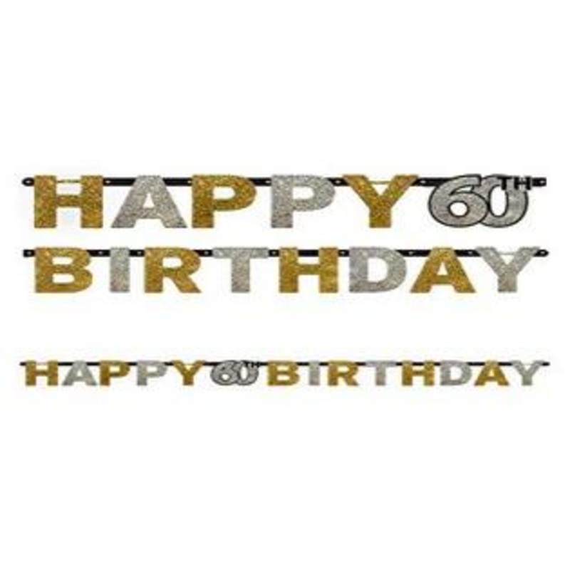 60TH BIRTHDAY LETTER BANNER