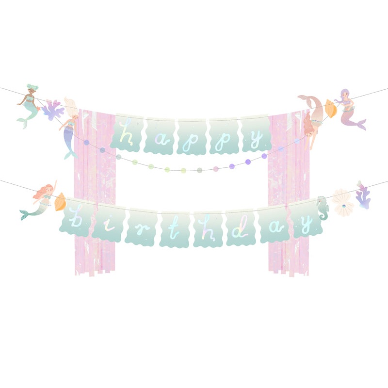 Banner Happy Birthday Mermaid