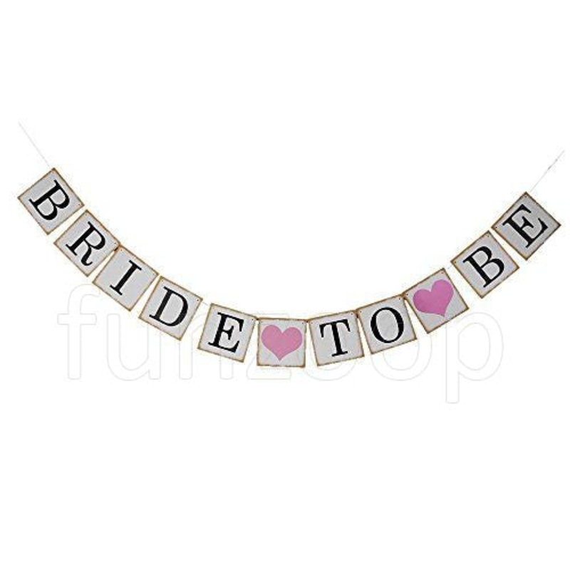 Bride To Be Hearts Wall Banner