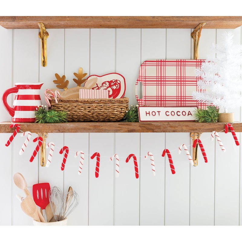 Candy Cane Felt Banner