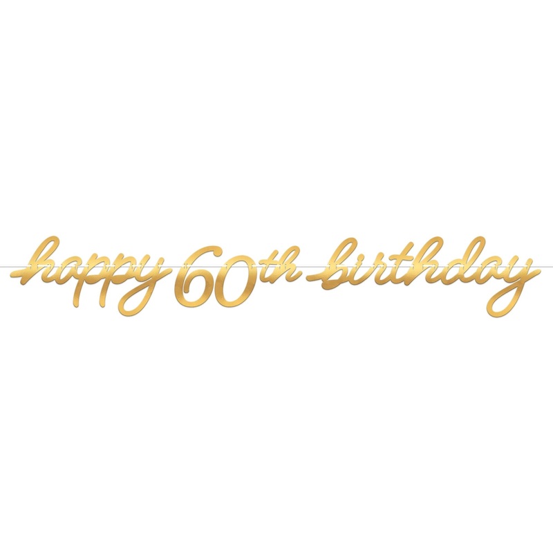 Golden Age 60th Birthday Banner