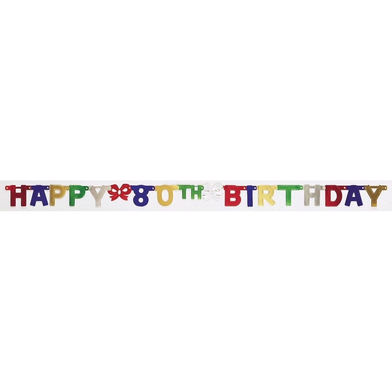 HAPPY 80TH BIRTHDAY BANNER