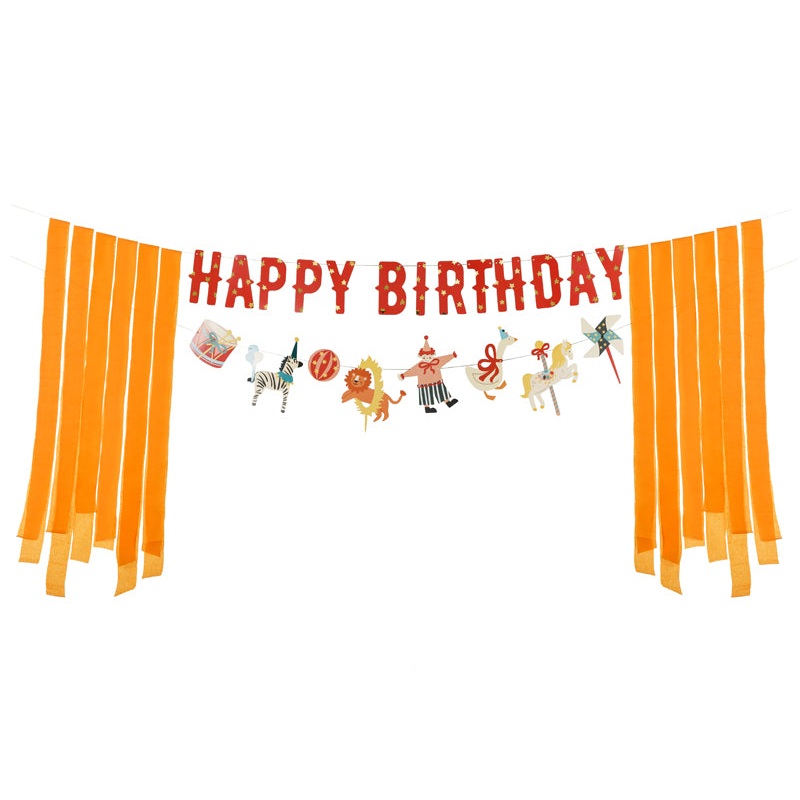 Happy Birthday Circus Banner