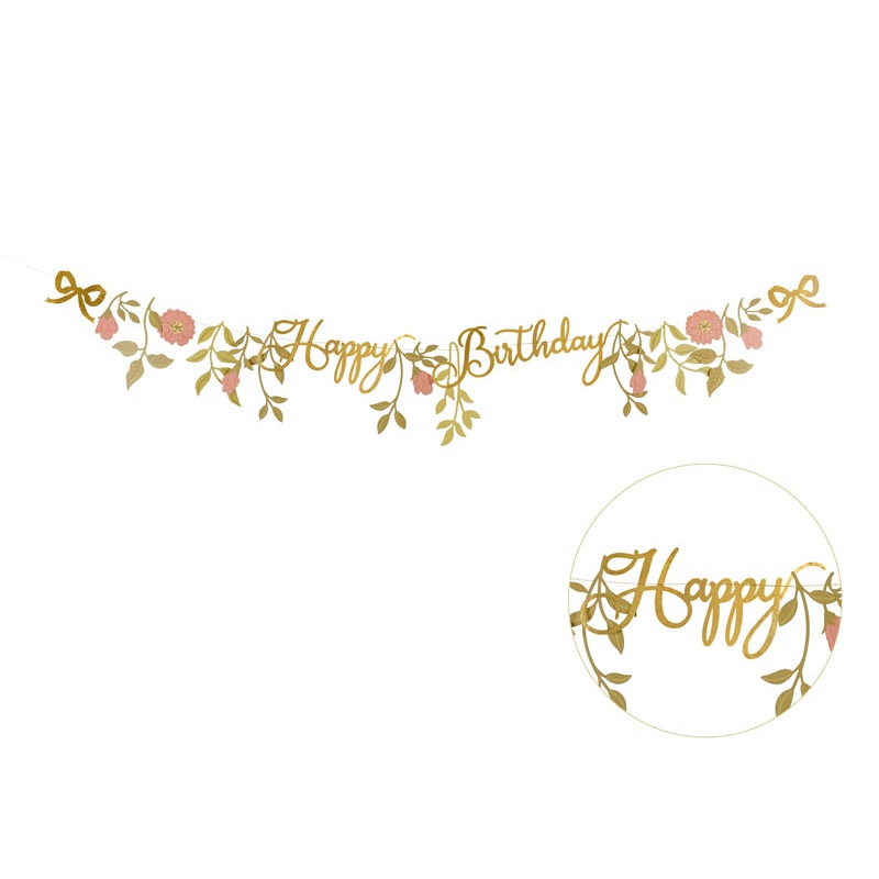Happy Birthday Flowers Banner