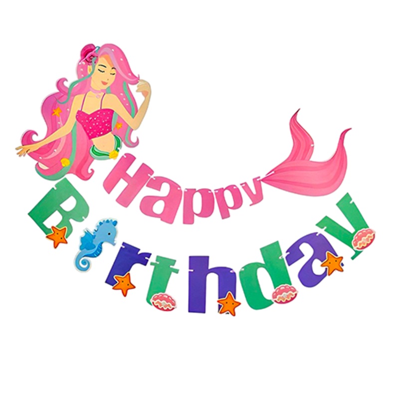 Large Mermaid Paper Wall Banner