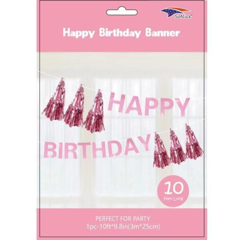 LIGHT PINK HAPPY BIRTHDAY BANNER