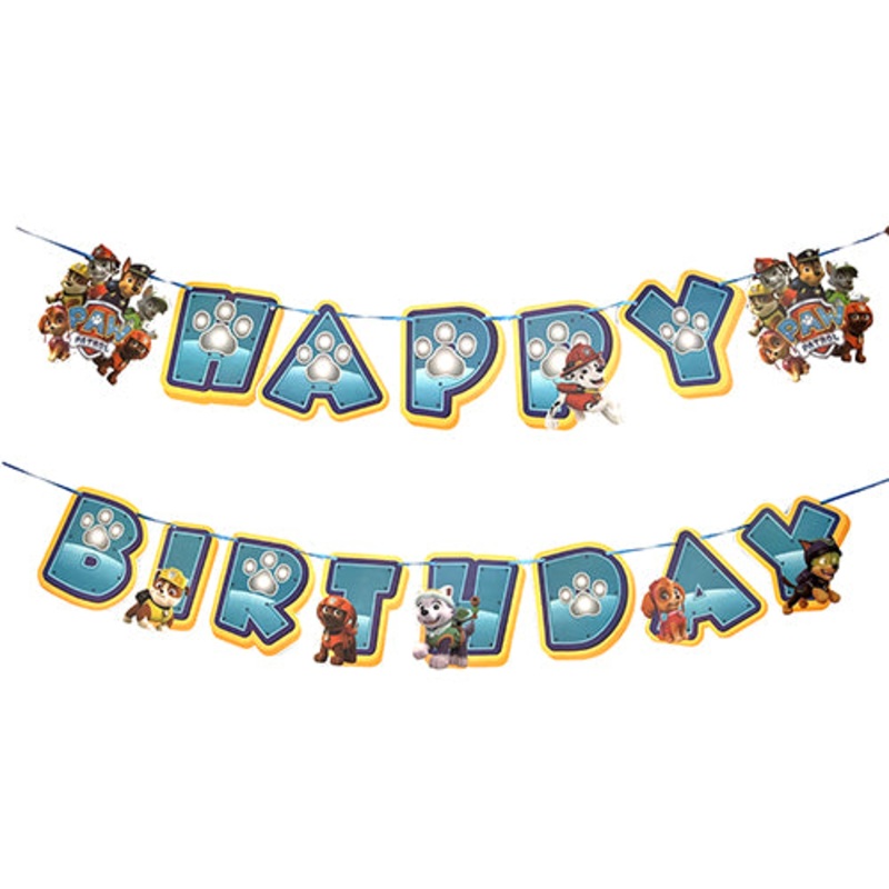 Paw Patrol Happy Birthday Banner