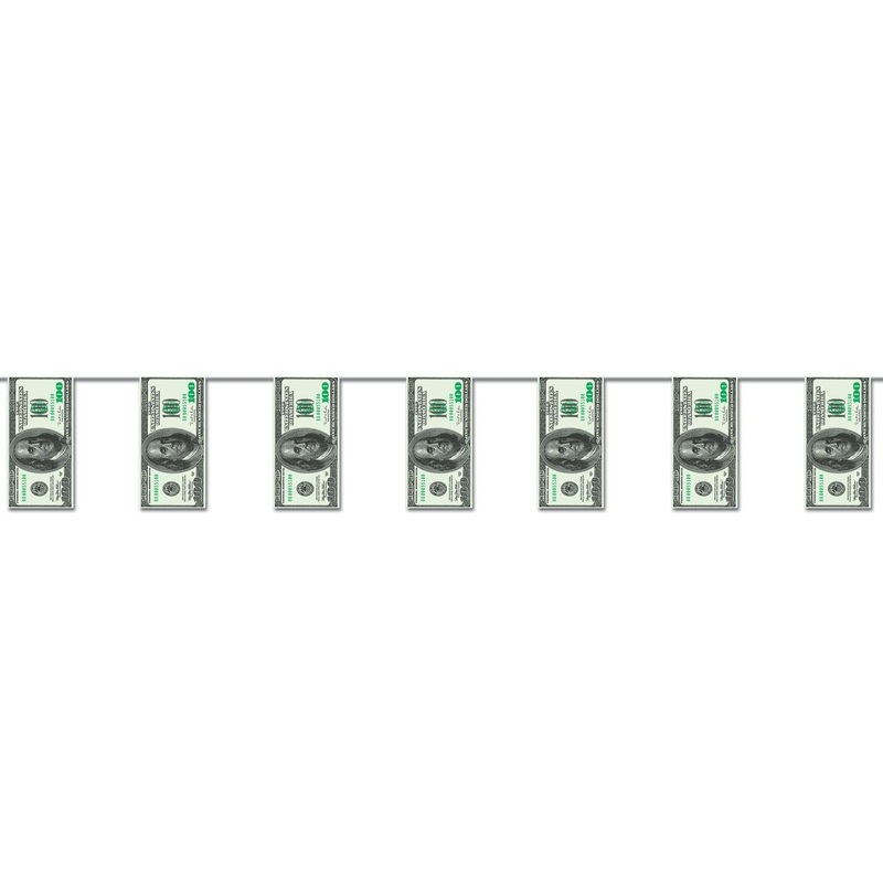 $100 Bill Pennant Party Banner