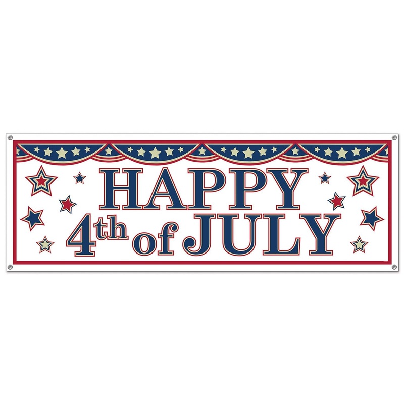 4th Of July Party Sign Banner