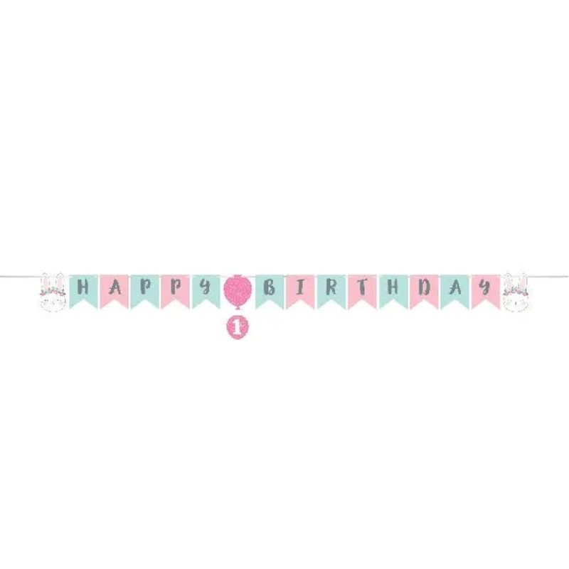 Baby Bunny Shaped Ribbon Banner