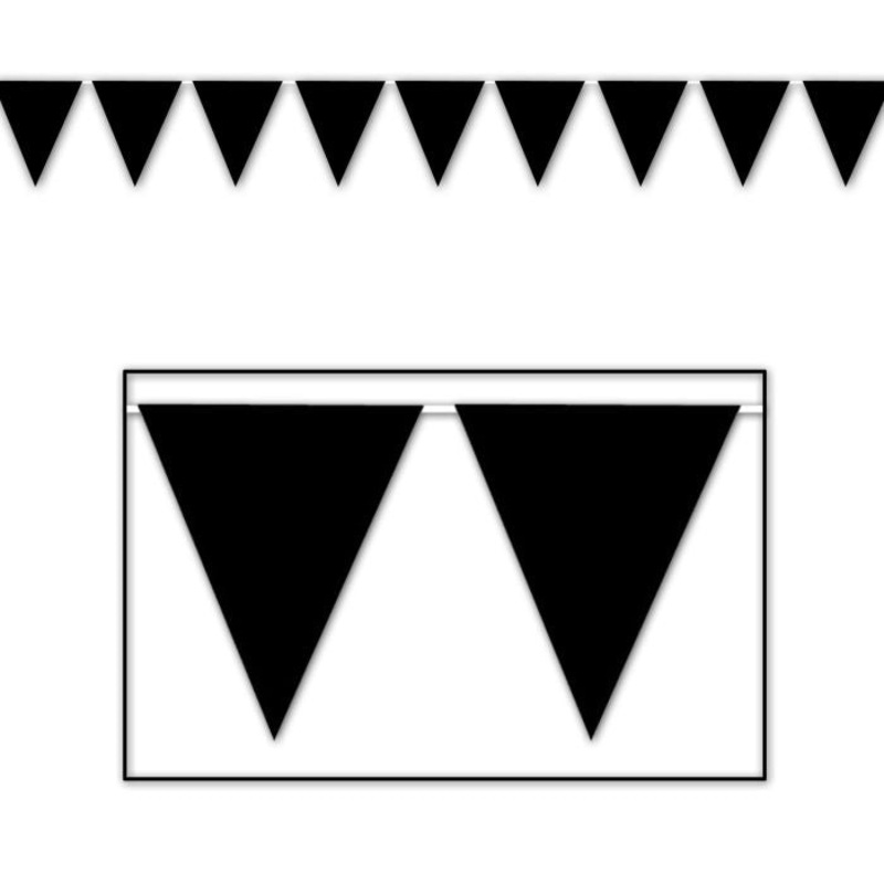 Black Pennant Banner