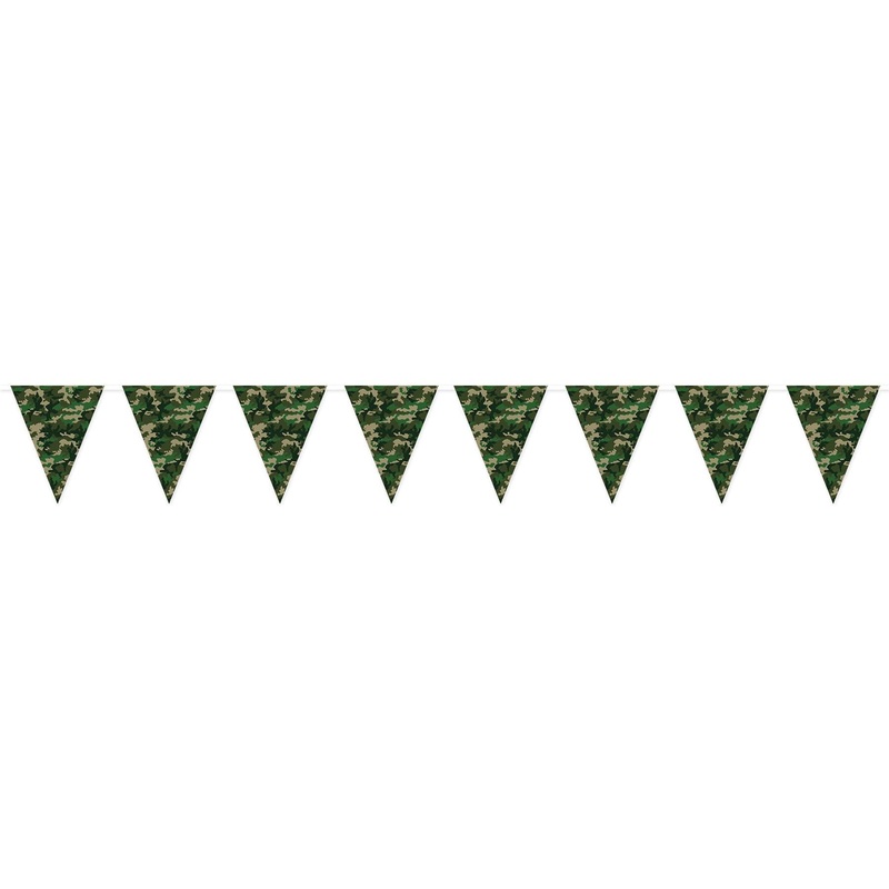 Camo Pennant Party Banner