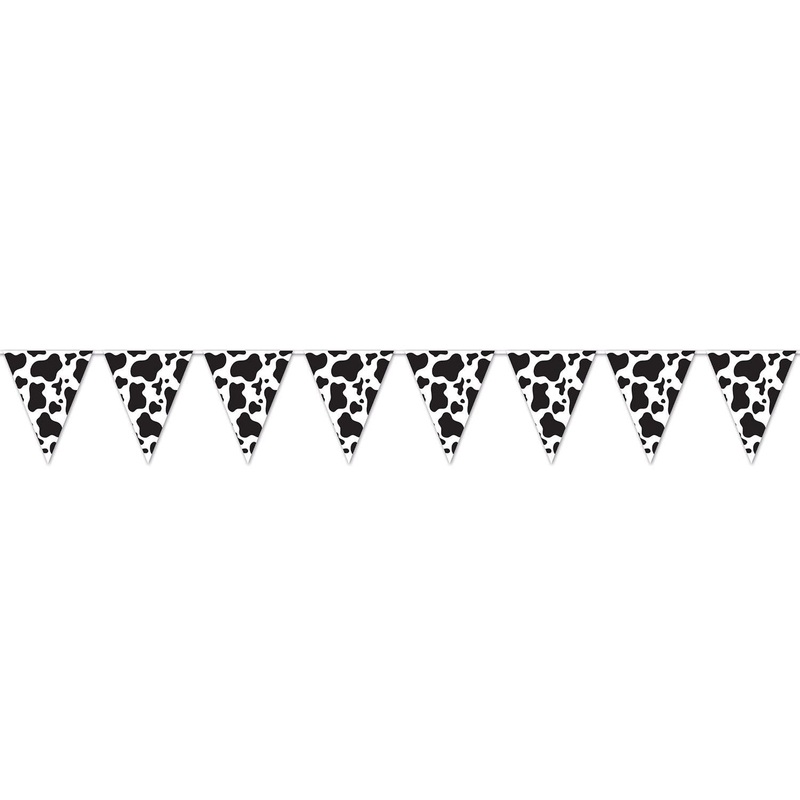 Cow Print Pennant Party Banner