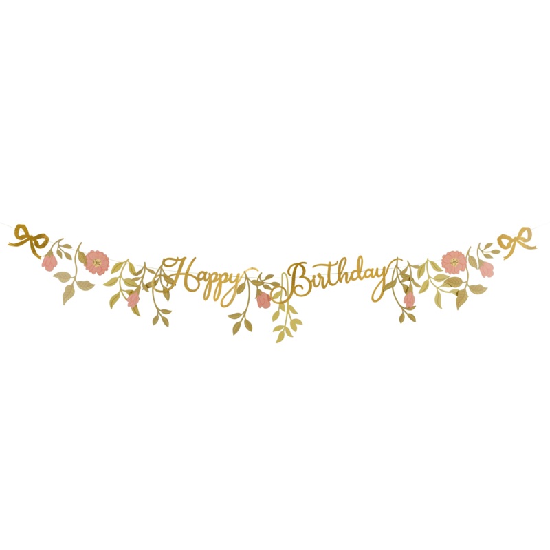 FLORAL HAPPY BIRTHDAY BANNER