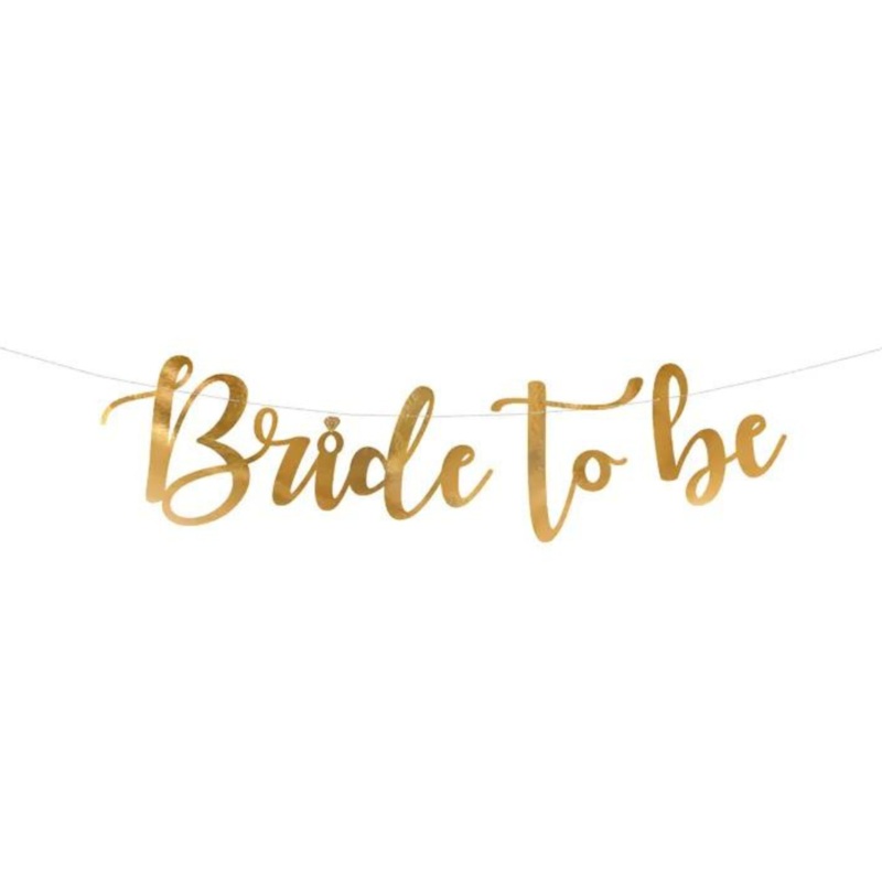 GOLD BRIDE-TO-BE BANNER