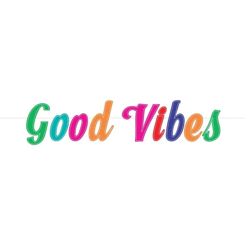 Good Vibes 70's Felt Banner