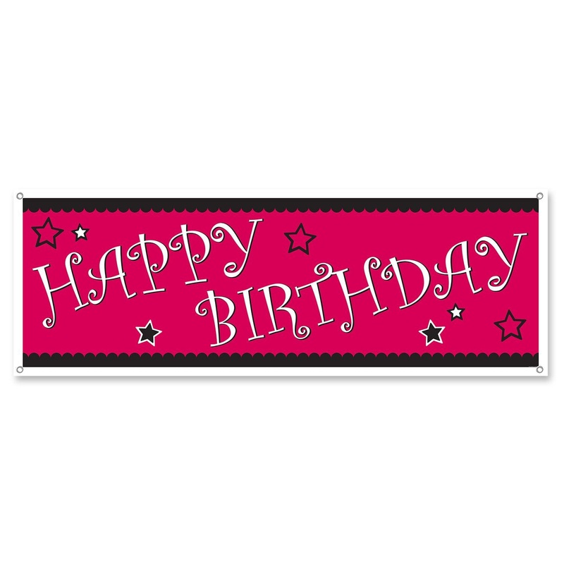 Happy Birthday Party Sign Banner