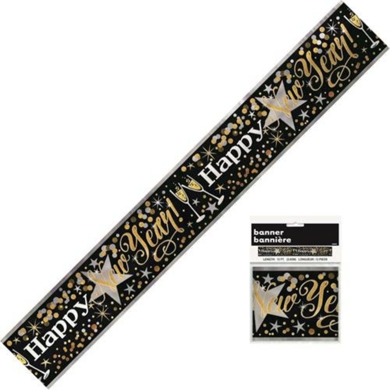 Happy New Year Foil Banner 3.65m