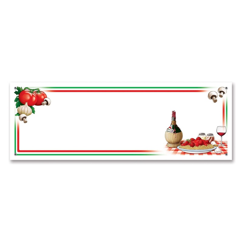 Italian Night Party Sign Banner