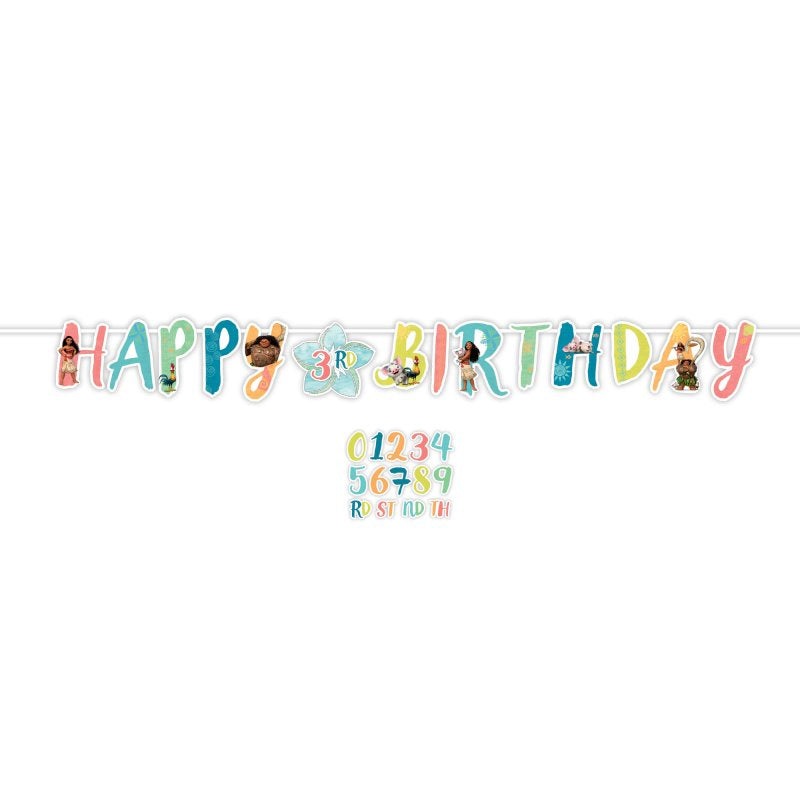 Moana Add An Age Birthday Banner