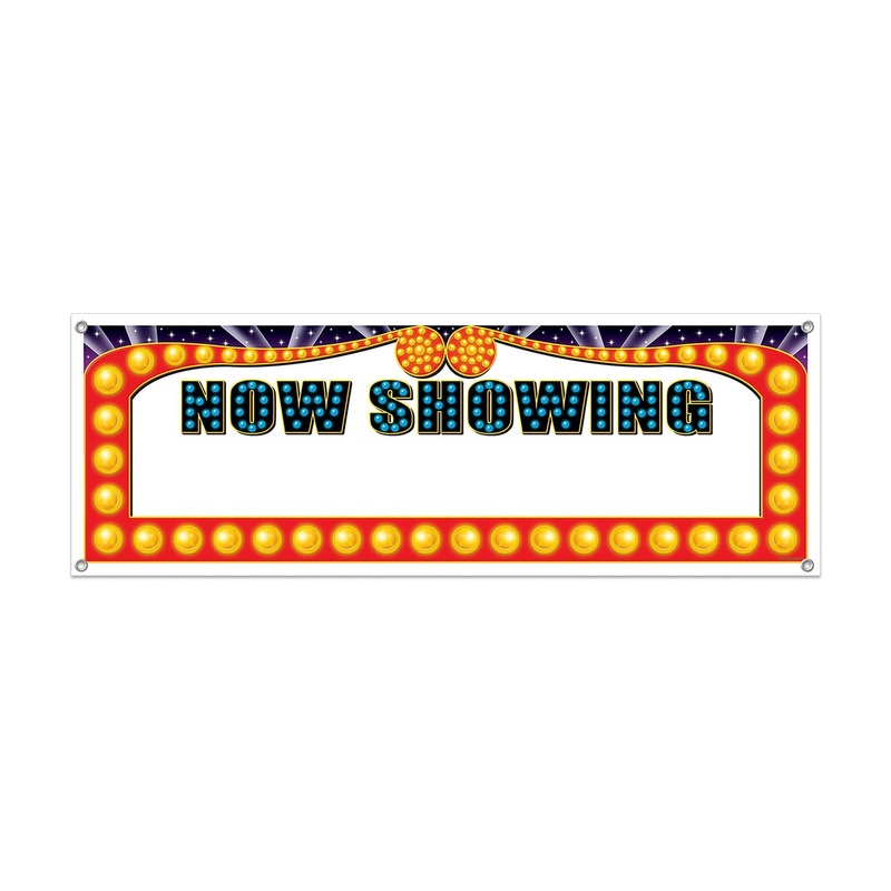 Now Showing Party Sign Banner