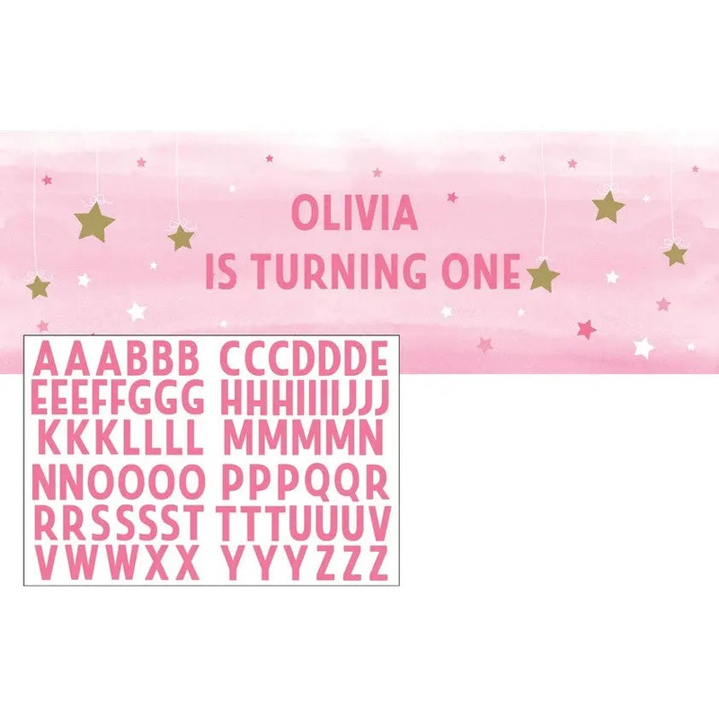 One Little Star Pink Banner