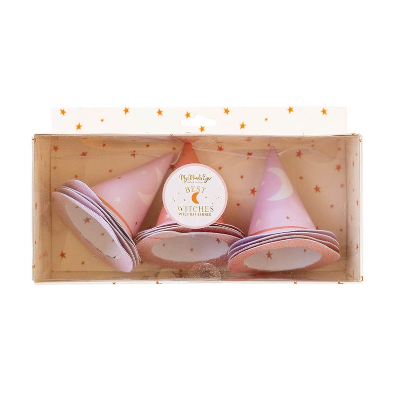 Pink & Peach Witch Hat Banner