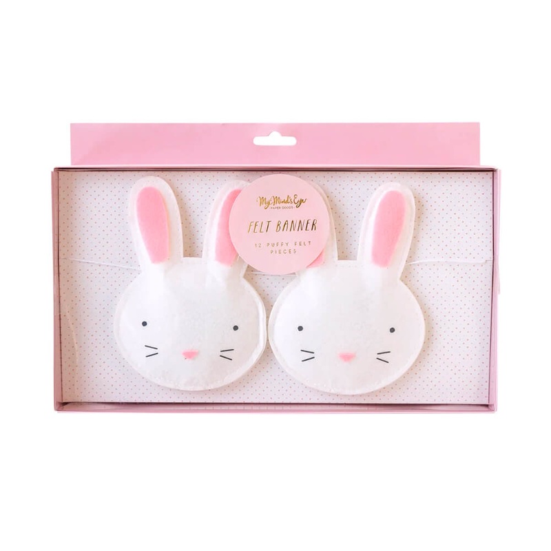 Puffy Felt Bunny Head Banner