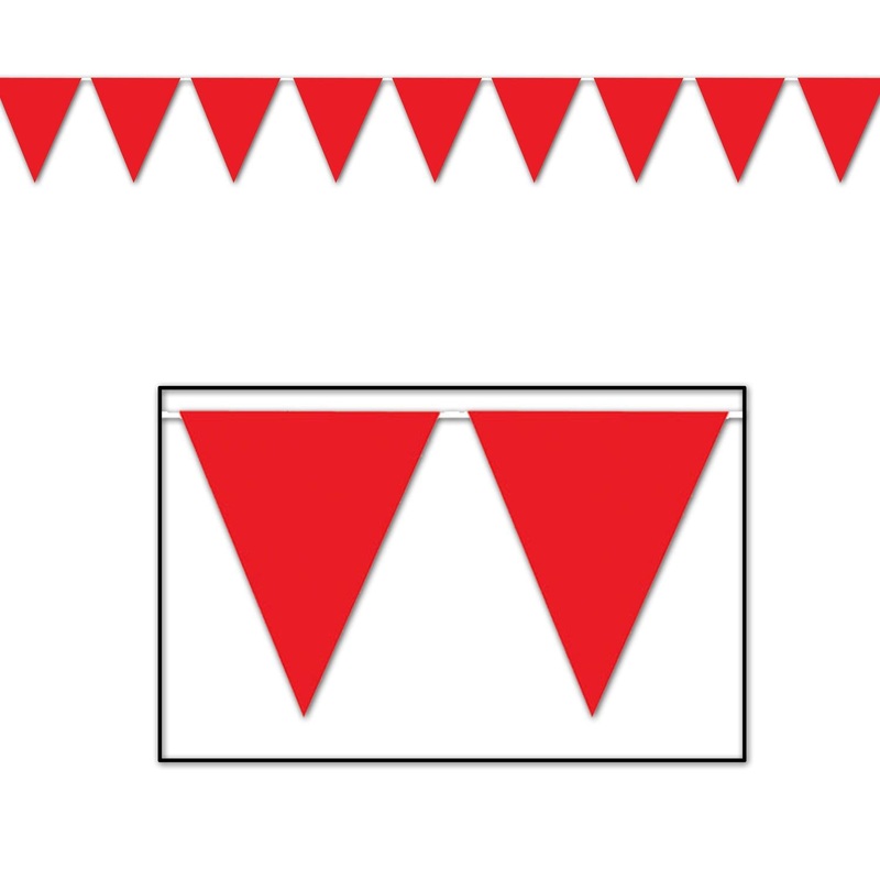 Red Party Pennant Banner