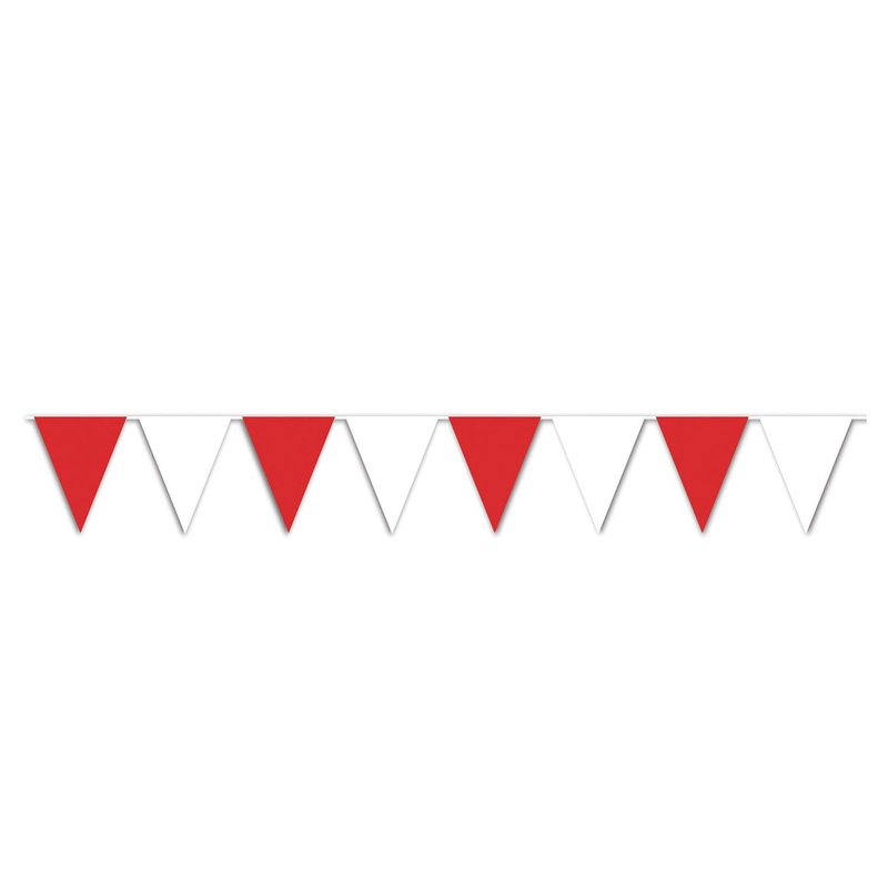 Red & White Party Pennant Banner