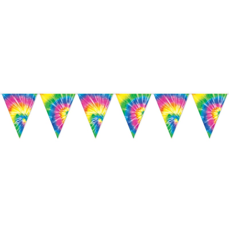 Tie-Dyed Pennant Party Banner