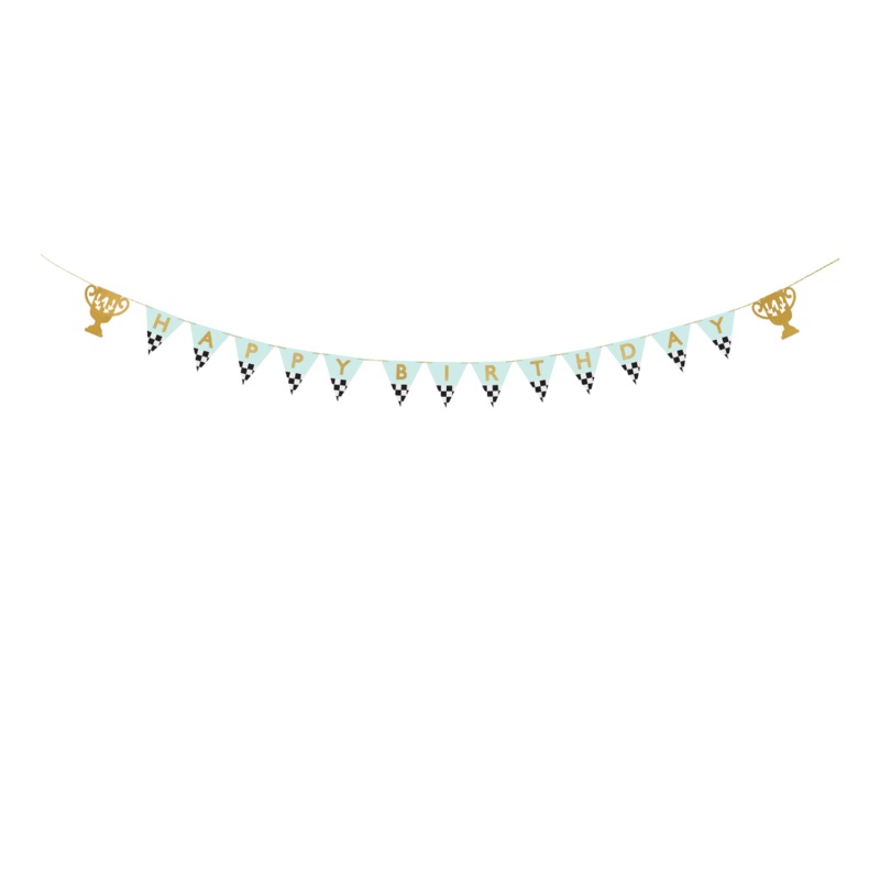 Trophy Cup Happy Birthday Banner