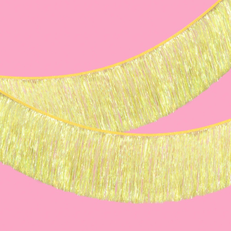 Yellow Fringe Foil Banner