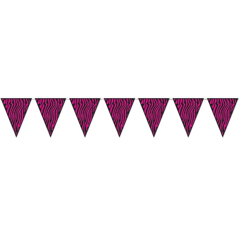 Zebra Print Pennant Banner