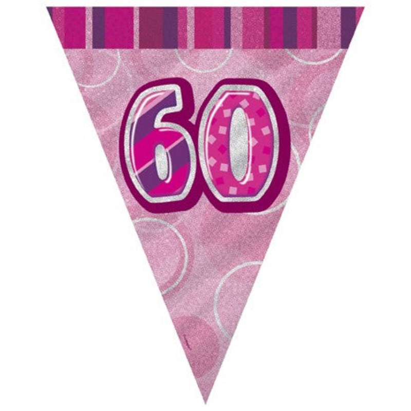 60th Pink Flag Banner