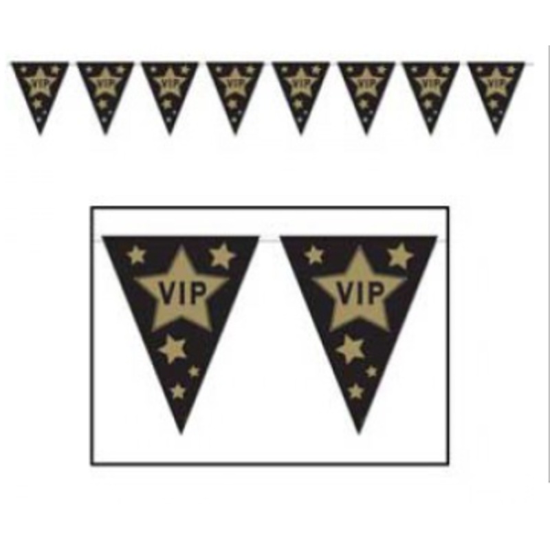 Banner Pennant VIP Gold Stars