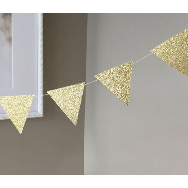 Bunting Glitter Gold 3.5m