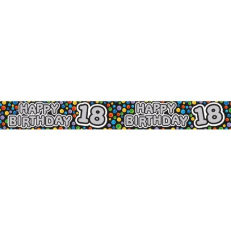 Foil Banner 18th Black